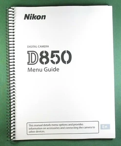 Nikon D850 Menu Guide: 274 Pages & Protective Covers - Picture 1 of 1
