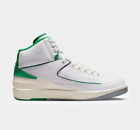 New Nike Air Jordan 2 Retro in White/Lucky Green-Sail Size US 11.5