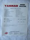 1985 Yanmar 226-4 4Wd Tractor Specification Sheet And Price List Brochure