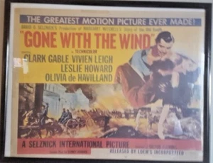 Vintage 1954 Gone With the Wind Movie Poster-Framed - Picture 1 of 6