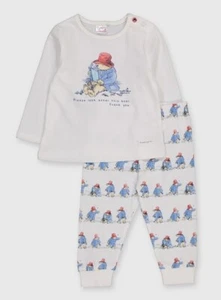 Paddington Bear New Baby Gift Boys Girls Unisex White Top & Trousers Outfit 3-6 - Picture 1 of 3