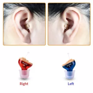 1pc/2Pcs Mini Ear Hearing Aids Invisible Digital Enhancer Sound Voice Amplifier - Picture 1 of 24