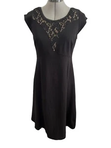 Jessica Simpson Black With Lace Accent Maternity Dress, Size Medium - Picture 1 of 8