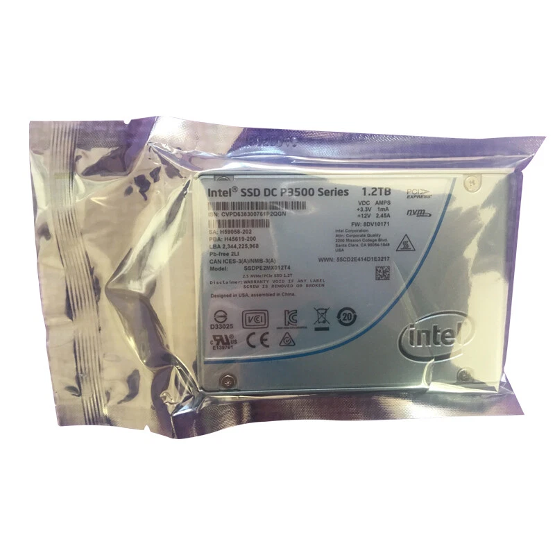 Intel 1.2TB DC SSD Series P3500 MLC PCIE NVMe 2.5" SSD SSDPE2MX012T4 VDC - Image 1 of 1