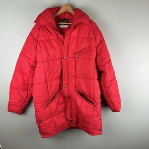 Vintage Gladding Action Wear Puffy Jacket Xl Red Full Zip Gladding Ski Snow - Picture 1 of 9