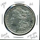 1890 P AU MORGAN DOLLAR 100 CENT  ABOUT UNCIRCULATED 90 SILVER US $1 COIN 874