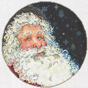 Needlepoint Handpainted Sandra Gilmore Starlight Santa - Picture 1 of 1