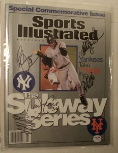 STEINBRENNER CONE PETTITTE STANTON VENTURA AUTO 2000 WS SPORTS ILLUSTRATED PSA - Picture 1 of 2