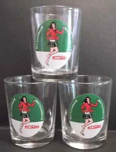 GRECIA 3 vasos de chupito OUZO EPOM de Mitilene con ilustración pintoresca NIÑA - Imagen 1 de 11