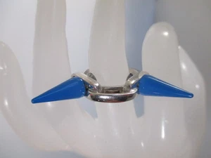 Joomi Lim Silber blau Doppelspike Gliederring Größe 6 neu ohne Etikett $ 1810 - Bild 1 von 6