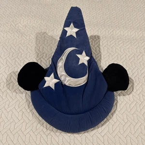 Walt Disney World Mickey Mouse Hechicero Gorra Mago Fantasía Sombrero Azul Con Orejas - Imagen 1 de 5