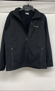 Columbia Mens Black Mock Neck Long Sleeve Pockets Full-Zip Jacket Size Large - Picture 1 of 6