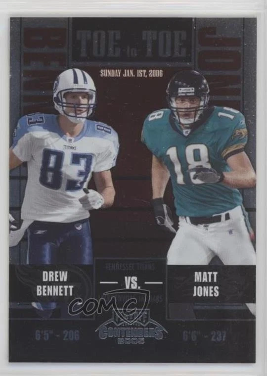 2005 Playoff Contenders Toe to /450 Drew Bennett Matt Jones #TT-49 Rookie RC - Image 1 of 2