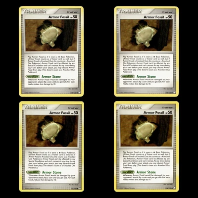 4x Armor Fossil 116.0 Diamond Pearl Mysterious Treasures 2007.0 Pokemon Cards - Image 1 of 4