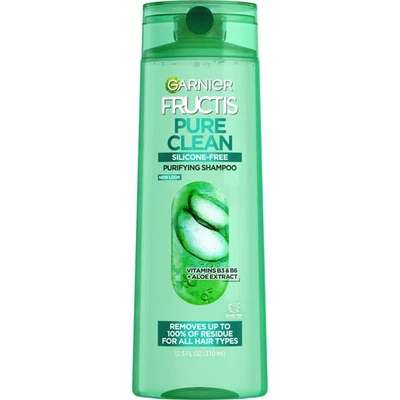 Garnier Fructis Pure Clean Purifying Shampoo, Silicone-Free, 12.5 Fl Oz, 1 Count - Image 1 of 4