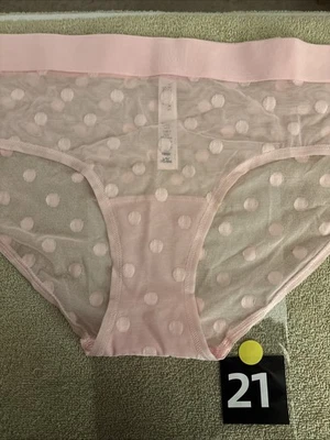 Bragas hipster Victoria’s Secret grandes de punto de malla rosa Foto 1 de 4