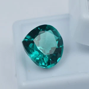 AAA+ 10.40 Ct NATURAL Pure Green Garnet Pear Cut Loose Gemstone - Picture 1 of 8