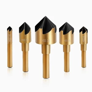 Countersink Drill Bit Set, High Speed Steel Counter Sinker Drill Bit 5Pcs 5 F... - Picture 1 of 6