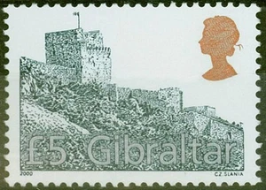 GIBRALTAR 2000 CASTILLO MORISCO £5.00 SC#850 MNH CV$15.00 MILITAR, SLANIA - Imagen 1 de 1