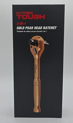 Trinquete cabeza pera chapado en oro Hyper Tough 3 en 1 agotado Navidad 72 dientes  Foto 1 de 4