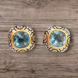 New Vintage High-End CZ Renaissance Revival French Clip Earrings - Picture 1 of 3