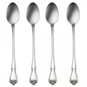 Oneida TRUE ROSE - Stainless Steel Flatware Iced Beverage Spoon (Set of Four) - Picture 1 of 4