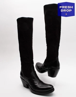 RRP€484 ROCCO P. Western Boots US8 UK5 EU38 Contrast Leather HANDMADE in Italy - Image 1 of 4