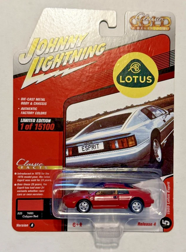 Johnny Lightning Classic Gold 1989 Lotus Esprit Red 1 of 15100 - Image 1 of 1