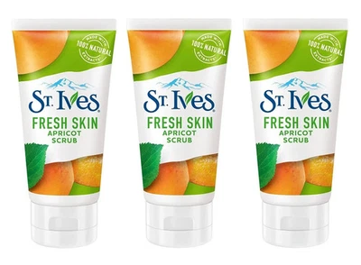 St Ives Apricot Scrub Fresh Skin 150ml (3 Pack) Deep Exfoliator Facial Cleanser - Image 1 of 3