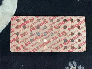 $25 FACE VALUE BOX OF CIRCULATED PENNIES, UNSEARCHED FED BOX - Picture 1 of 7