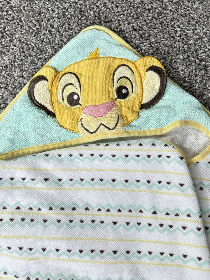 Disney Baby - Simba El Rey León Toalla Infantil Con Capucha Envoltura Envío EE. UU. USADA EN EXCELENTE ESTADO Foto 1 de 4