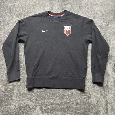 Sudadera de fútbol Nike EE. UU. para hombre mediana negra cuello redondo manga larga pulóver Foto 1 de 4
