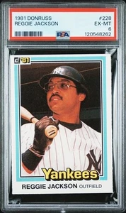 Donruss #228 1981 - Reggie Jackson - ¡PSA 6!! - Imagen 1 de 2