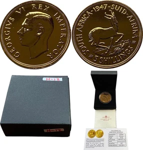 Moneda de plata de 5 chelines de Sudáfrica 1947 - Estuche y certificado de autenticidad - #H-12 - Imagen 1 de 4