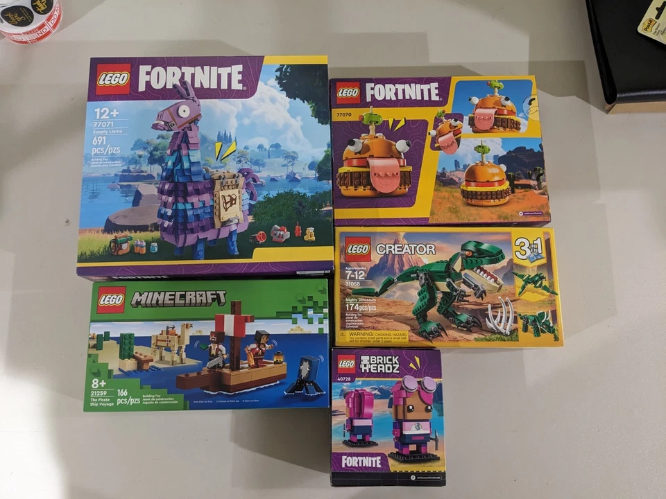 Lego Fortnite Lot ( 3 Sets) + Minecraft And Dino - Image 1 of 1