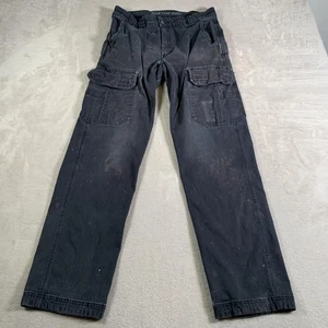 Duluth Trading Co Flex Fire Hose Cargo Pants Mens 33x34 (33x33) Blue Canvas - Picture 1 of 14