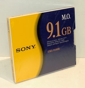 Tested Good Sony EM1-9100B 5.25" 9.1GB Magneto Optical MO Disk Cartridge - Afbeelding 1 van 3