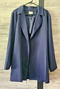 Tuckernuck Navy Octavia Wrap Blazer Power Suit Women's Size XXL *NO BELT - Picture 1 of 4