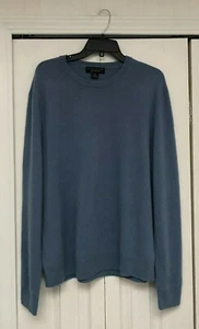 The Men's Store Bloomingdale's Blue Crew Neck Cashmere Sweater XL - Picture 1 of 4