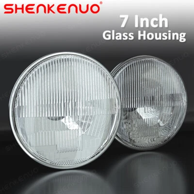 Par de faros redondos de 7" para Suzuki Samurai 1986-1995 viga sellada carcasa de vidrio Foto 1 de 4