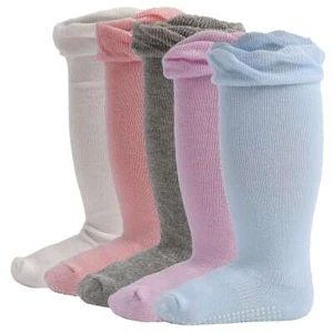 US 1 Pair Baby Unisex Anti Slip Non Skid Newborn Knee Long Stockings Socks - Picture 1 of 17