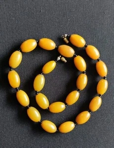 Vintage French Galalith Beaded Necklace, Tested (1) - Picture 1 of 5
