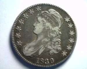 1830 BUST HALF DOLLAR O.116 VERY FINE / EXTRA FINE+ VF/XF+ NICE ORIGINAL VF/EF+ - Picture 1 of 2
