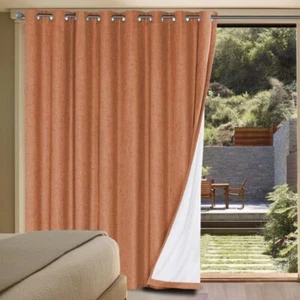 Leinen Verdunkelungsvorhänge robust dick strukturiert Leinenoptik 100% Verdunkelung Terrasse.. - Bild 1 von 7