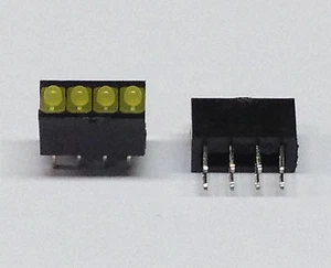 2 Stück RTZ 2040Y Kontrollleuchte für Leiterplattenmontage, Gelb, 4 LEDs (M6545) - Picture 1 of 5