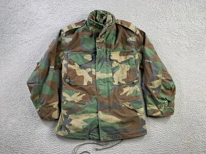 Vintage Alpha Industries Jacket Mens XS Short Coat Cold Weather Field Woodland - Picture 1 of 14