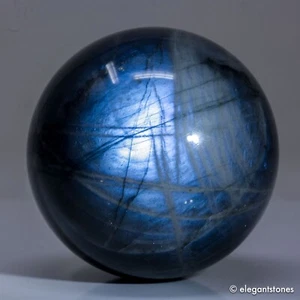 403g66mm Large Blue Labradorite Sphere Crystal Ball Natural Quartz Healing Stone - Picture 1 of 10