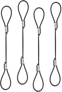 Paire de 4 attaches adaptateur de câble Lindy noir - 40774 - Photo 1/3