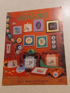 Jeanette Crews Cross Stitch Pattern Booklet Delightfully Dreadful Dragons - Picture 1 of 5