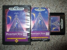 Phantasy Star III 3: Generations of Doom  (Sega Genesis) Complete GREAT Shape
